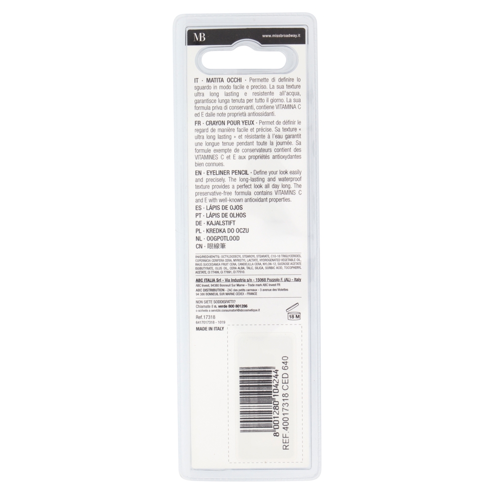 Miss Broadway Eyepencil Matita Contorno Occhi Black n.01